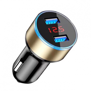 Волтметър за кола с 2бр USB изхода за зареждане